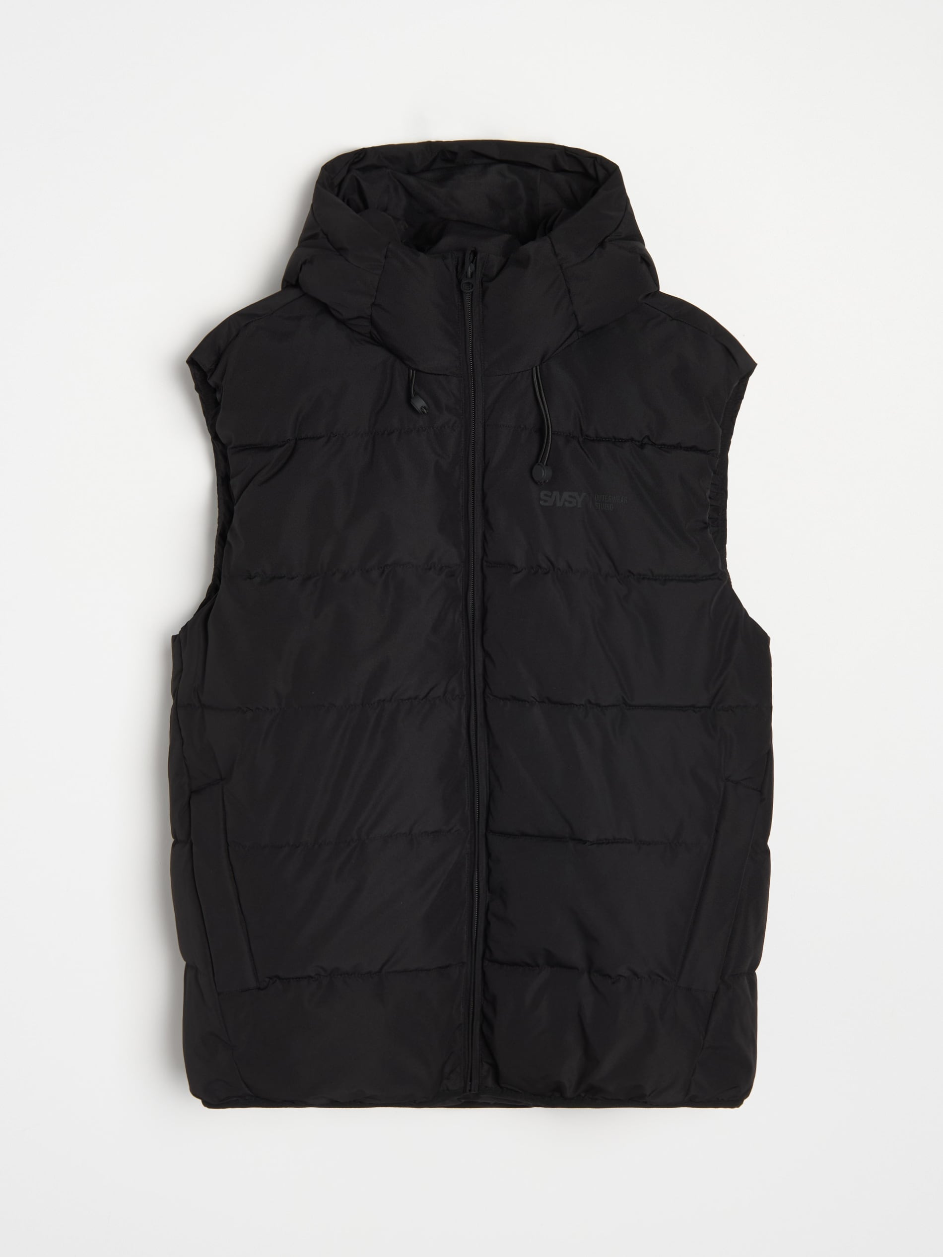 Pikowana kamizelka puffer z kapturem
