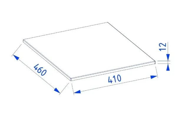 Blat łazienkowy kompaktowy 40 cm czarny struktura kamienia