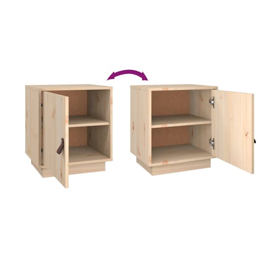 NNEVL Bedside Cabinets 2 pcs 40x34x45 cm Solid Wood Pine