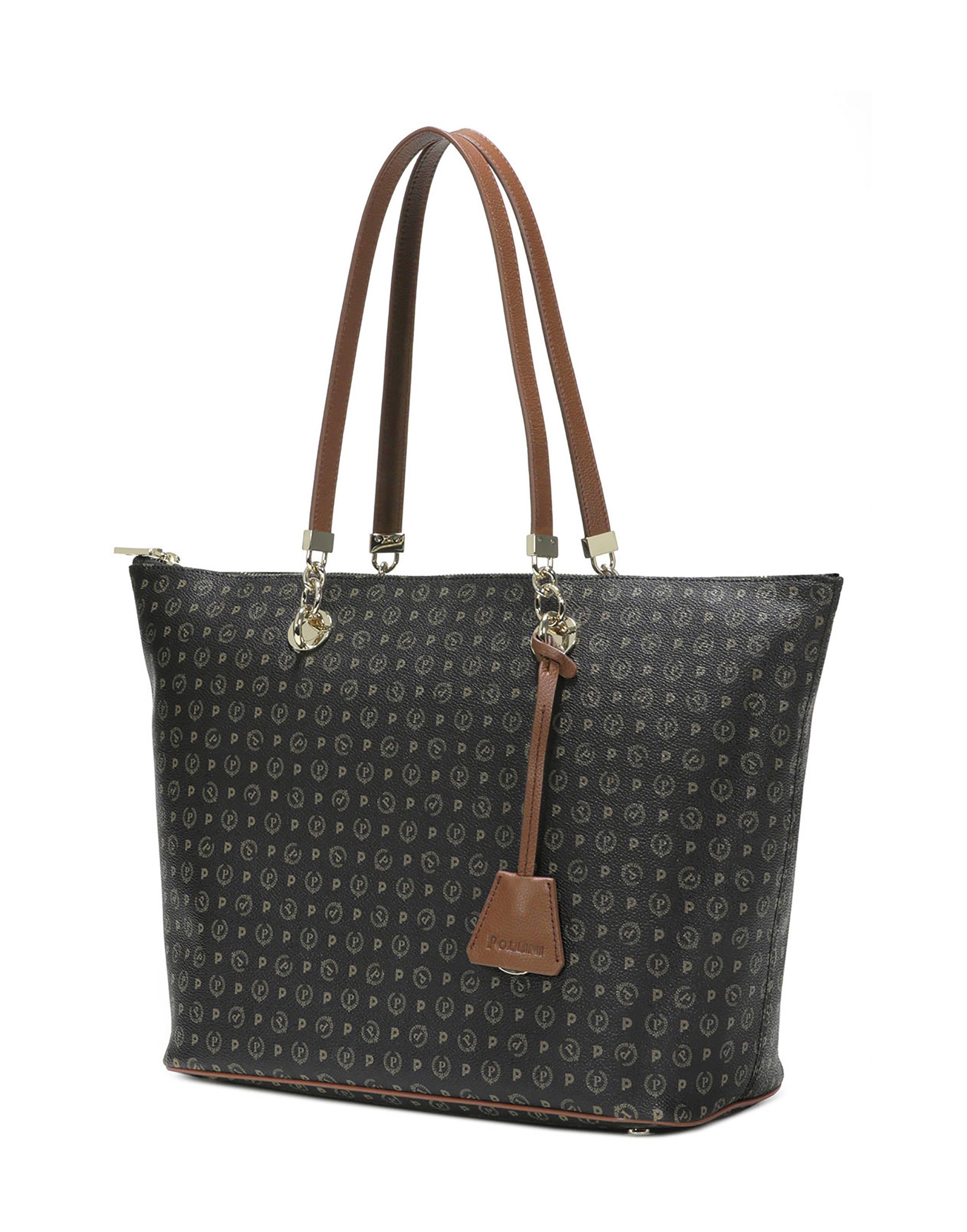 Shopping Bag Heritage Logo Classic Nero/marrone