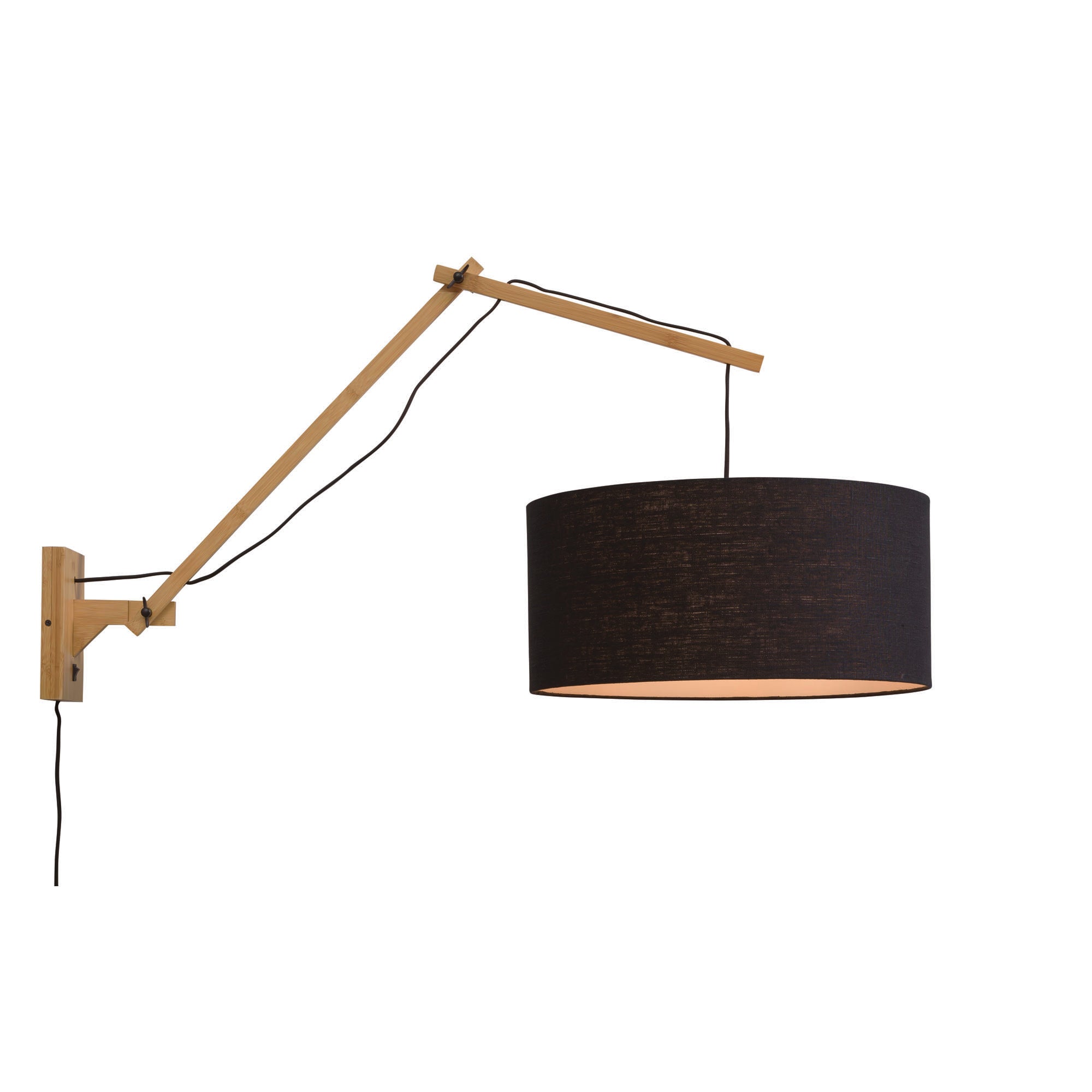 GOOD&MOJO wandlamp Andes - bruin - Ø47cm