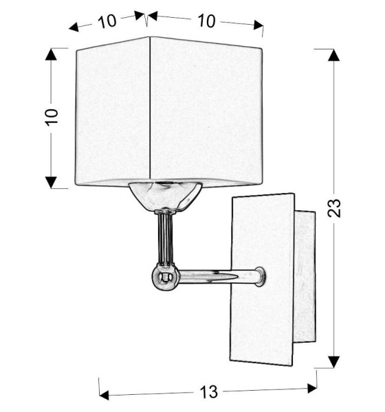 Lampa kinkiet CUBETTO 1x60 e27 drewno chrom