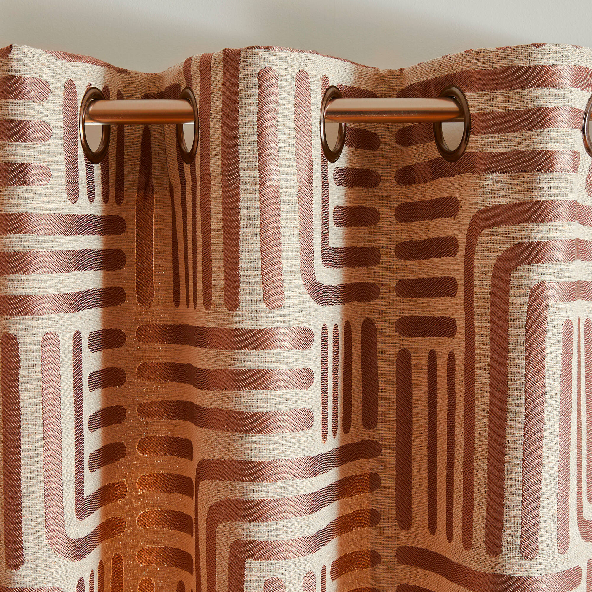 Rideau jacquard imprimé lignes