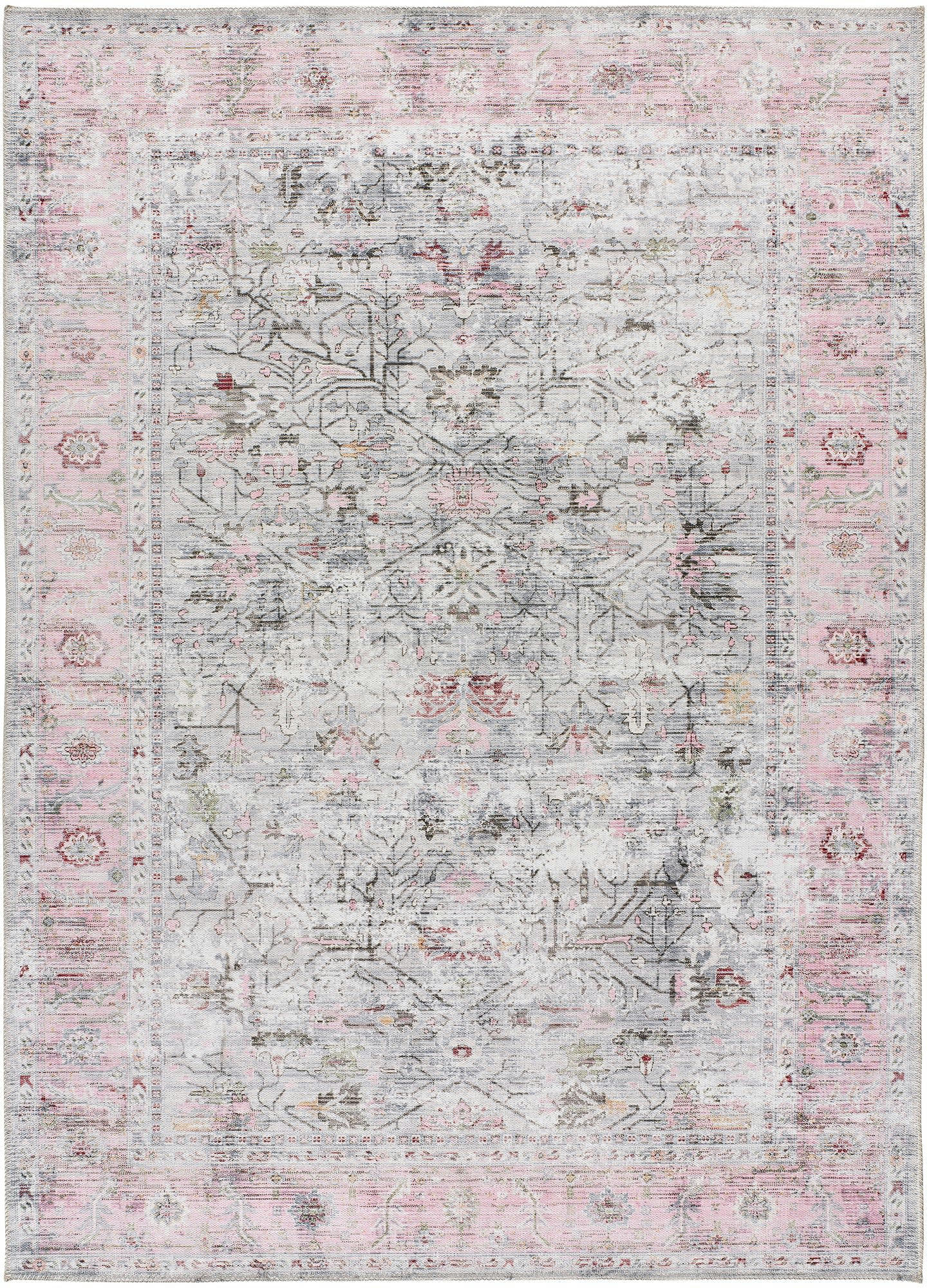NEILA - Tapis pliable de style vintage en écru, 140x200 cm