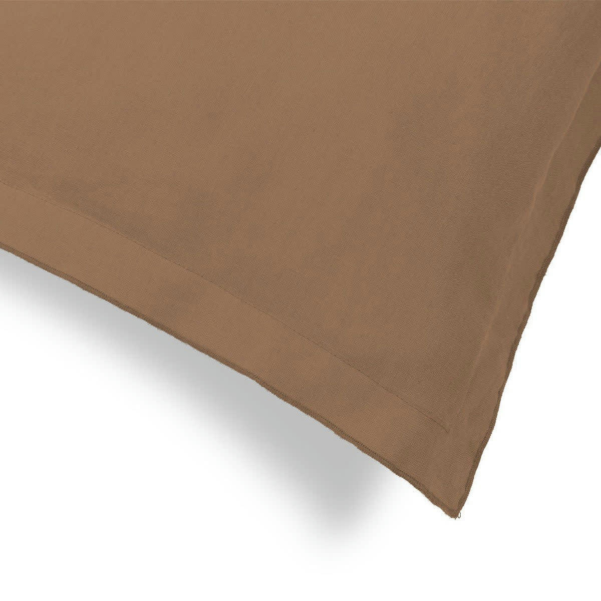 HORTENSE - Taie d'oreiller (x2) lin lavé  65x65 caramel