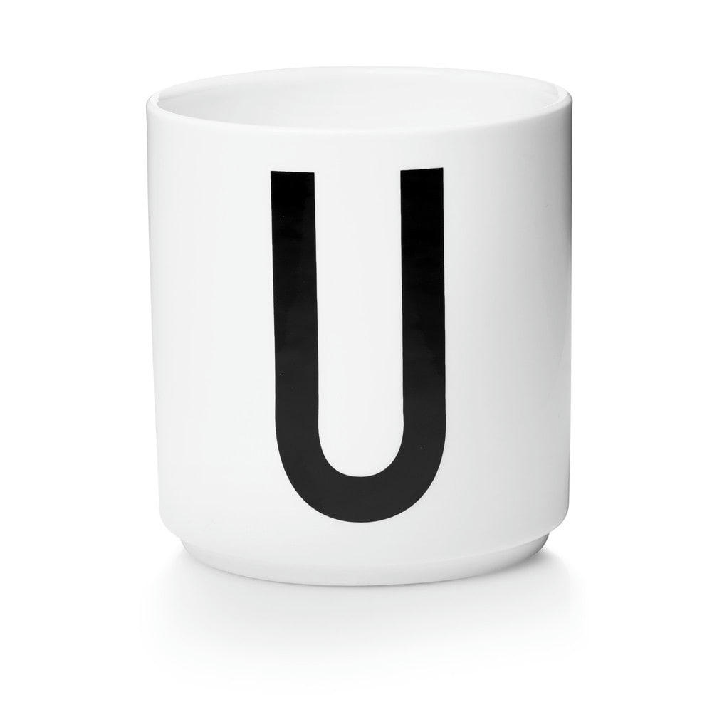 - Tasse blanche design letters porcelaine blanc