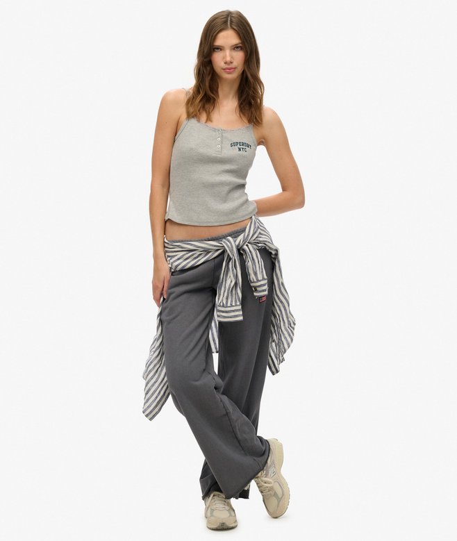 Athletic Essentials Embroidered Button Cami Top