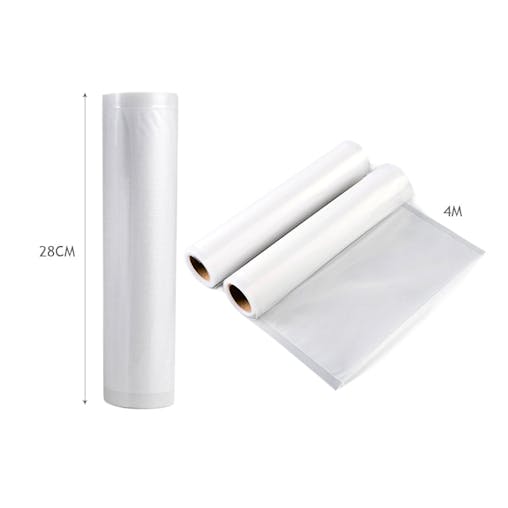NNEDPE 4x Vacuum Food Sealer Roll Bags 28cm 22cm