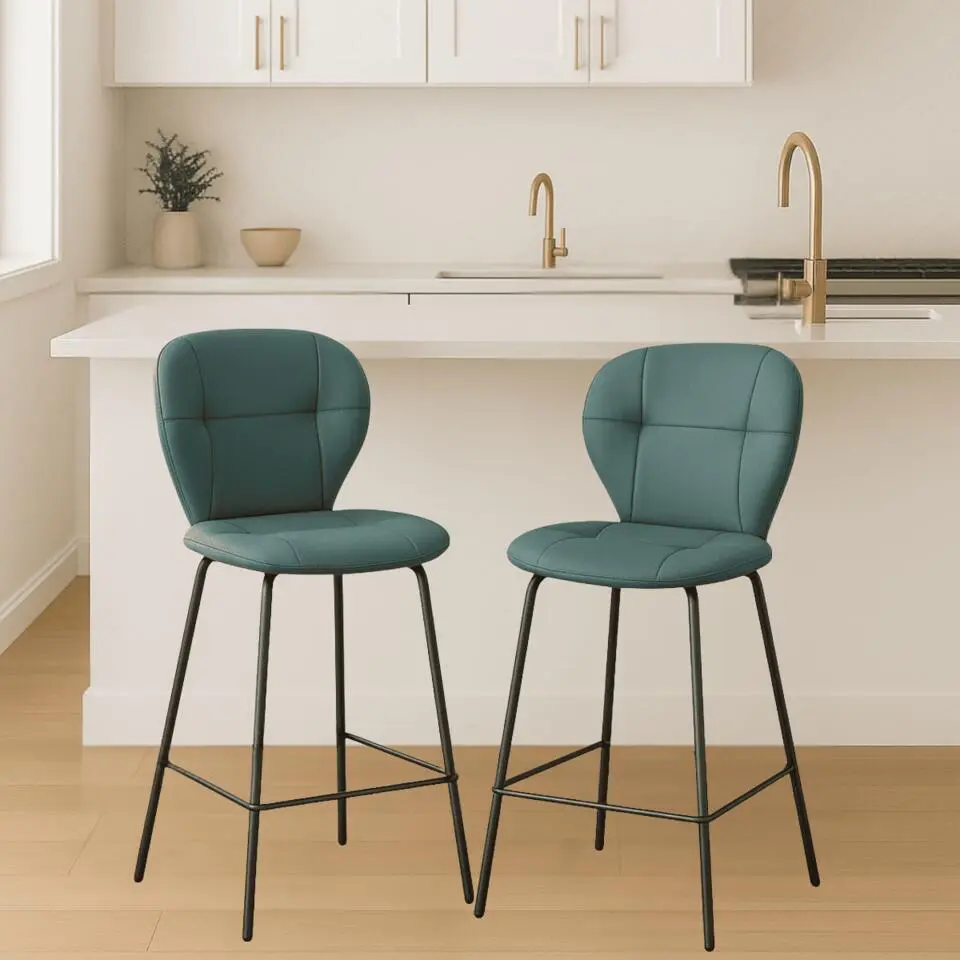 CALICOSY - Set van 2 krukken MAURA - 52x45x67 cm