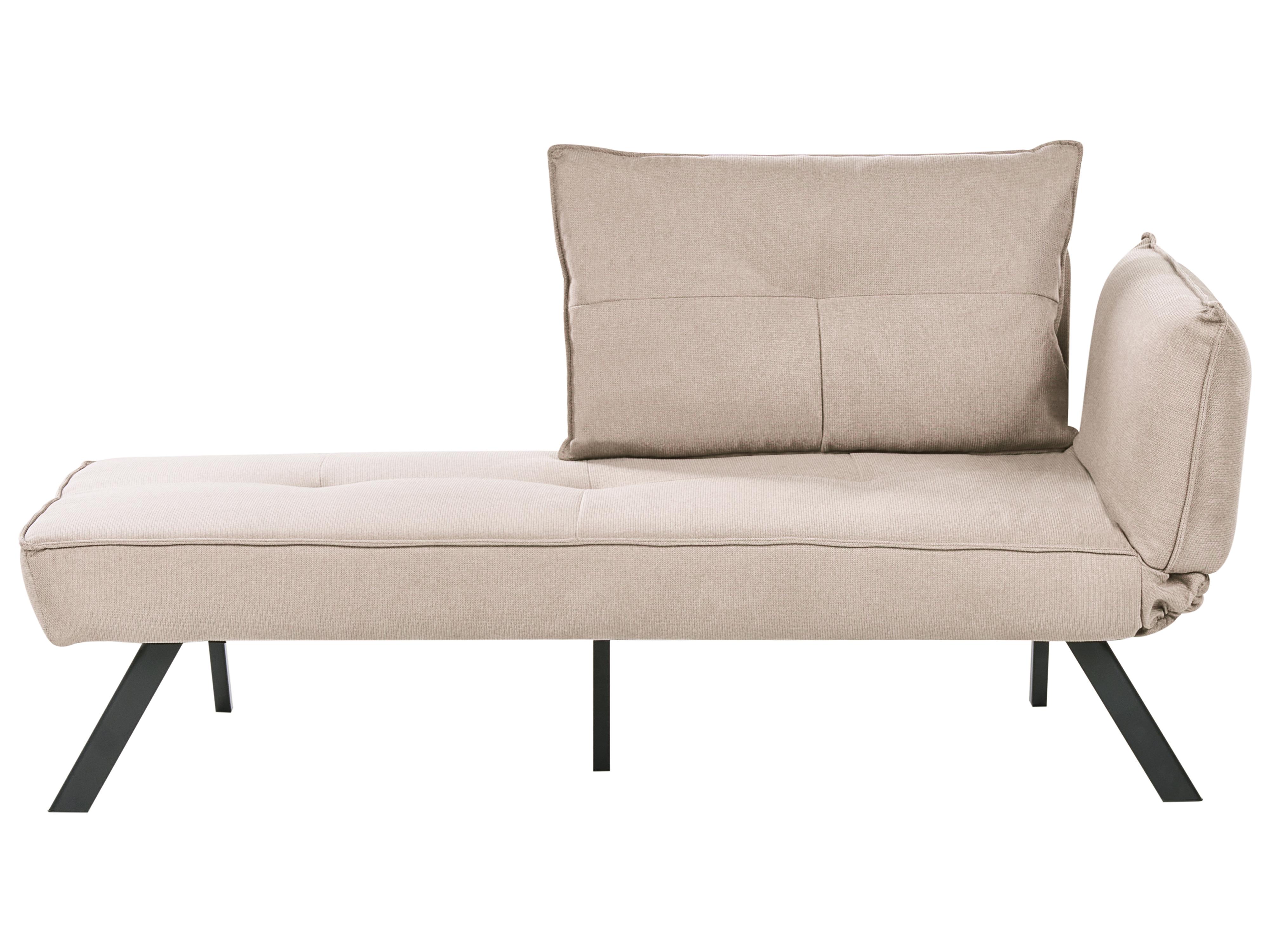 Left-Hand Chaise Longue ROCAMADOUR Fabric Taupe