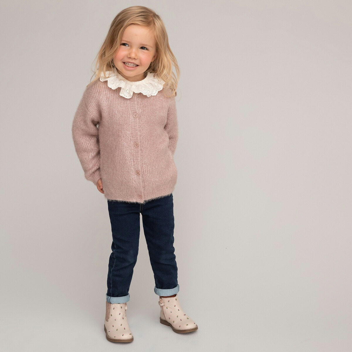 Cardigan boutonnéeen grosse maille