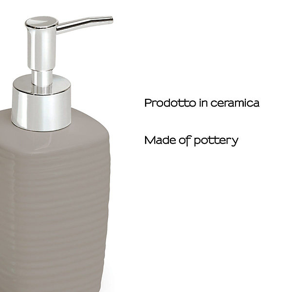 Calla Distributeur De Savon De Comptoir 240 Ml Céramique Gris Clair Colombe