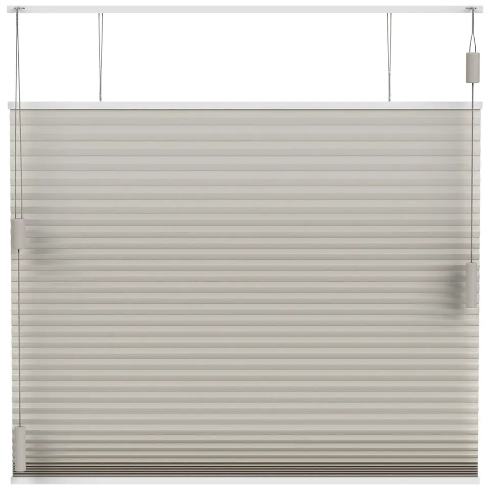 Fenstr pliss&eacute;gordijn Montreal dubbel 25mm verduisterend - taupe (30023)