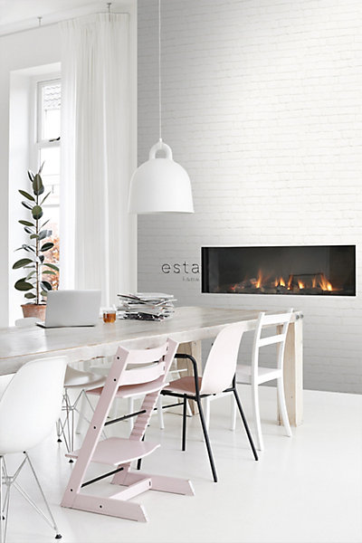 ESTAhome papier peint brique blanc cassé 53 cm x 10.05 m