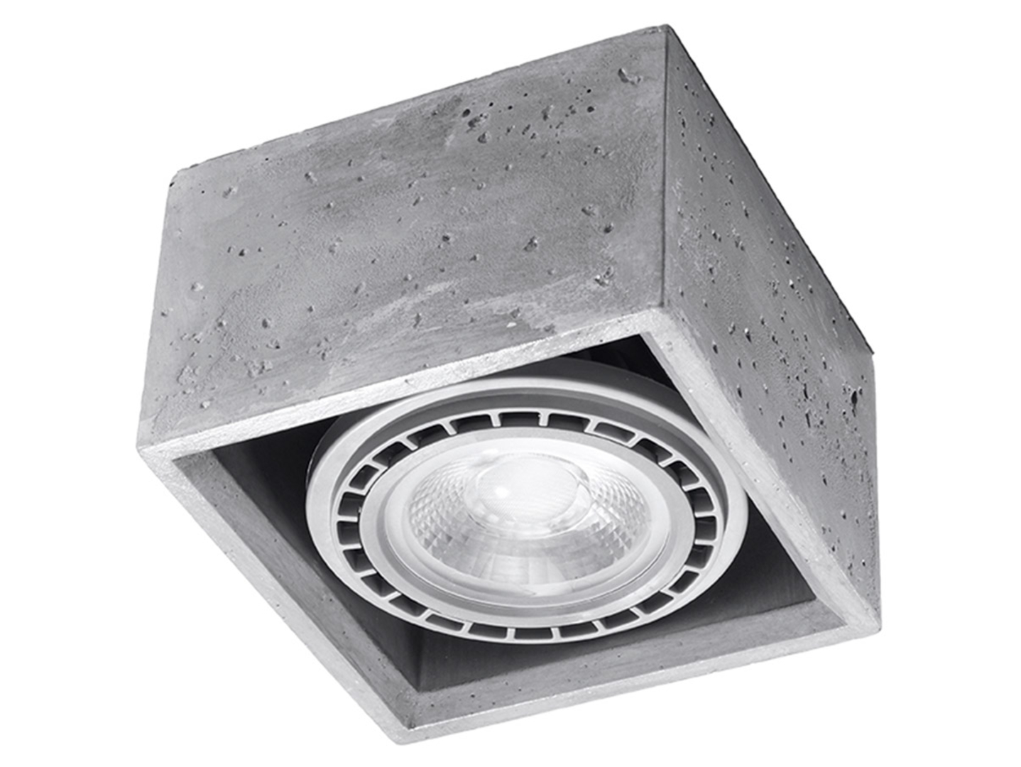 Lampa natynkowa Quatro 1 betonowa szara
