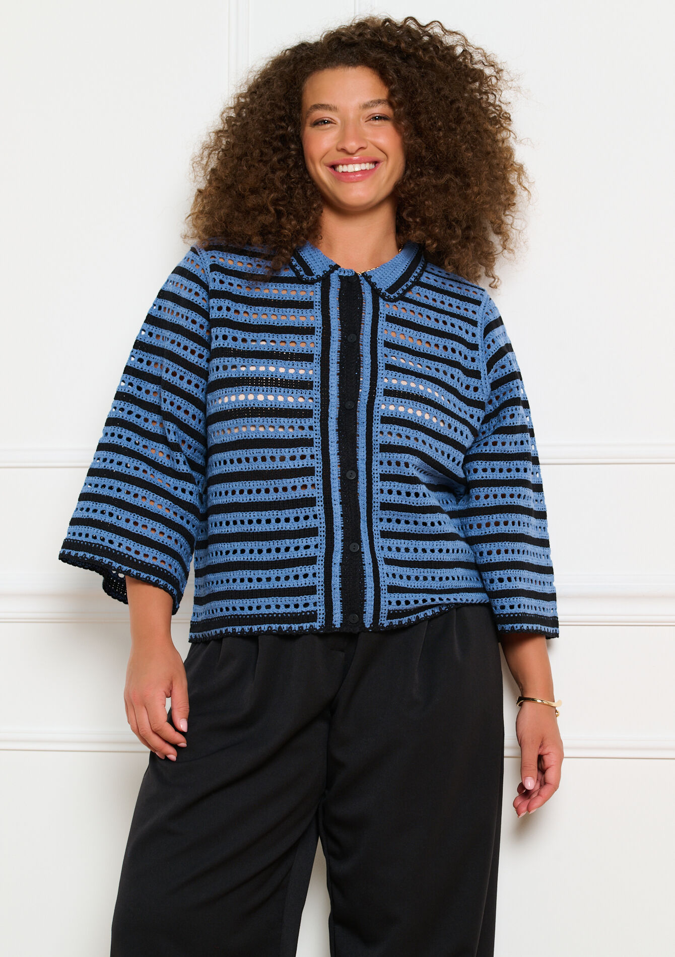 Ajoure gebreid cardigan