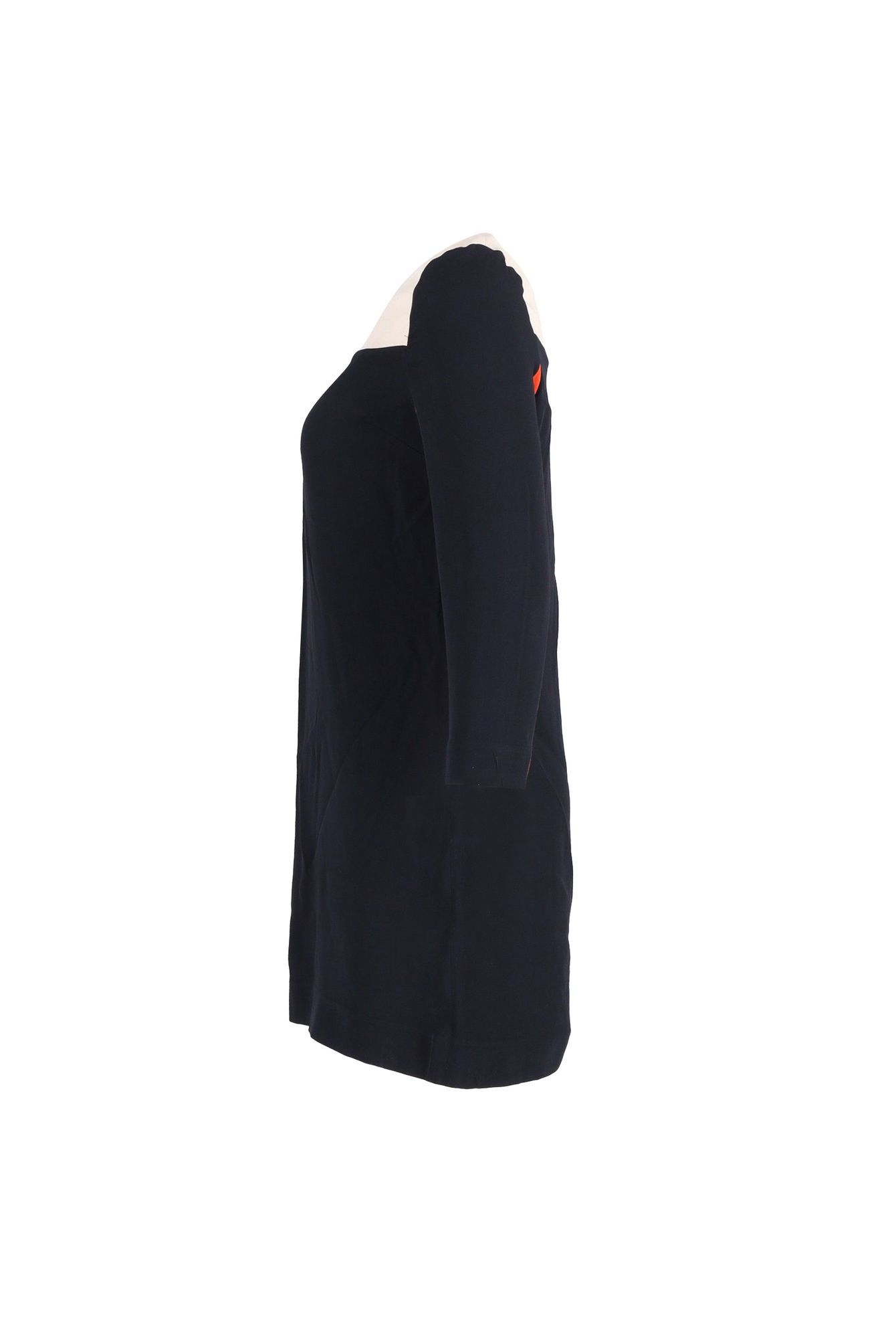 Victoria Beckham Preloved Quarter-Sleeve Color Block Dress in Multicolor Acetate