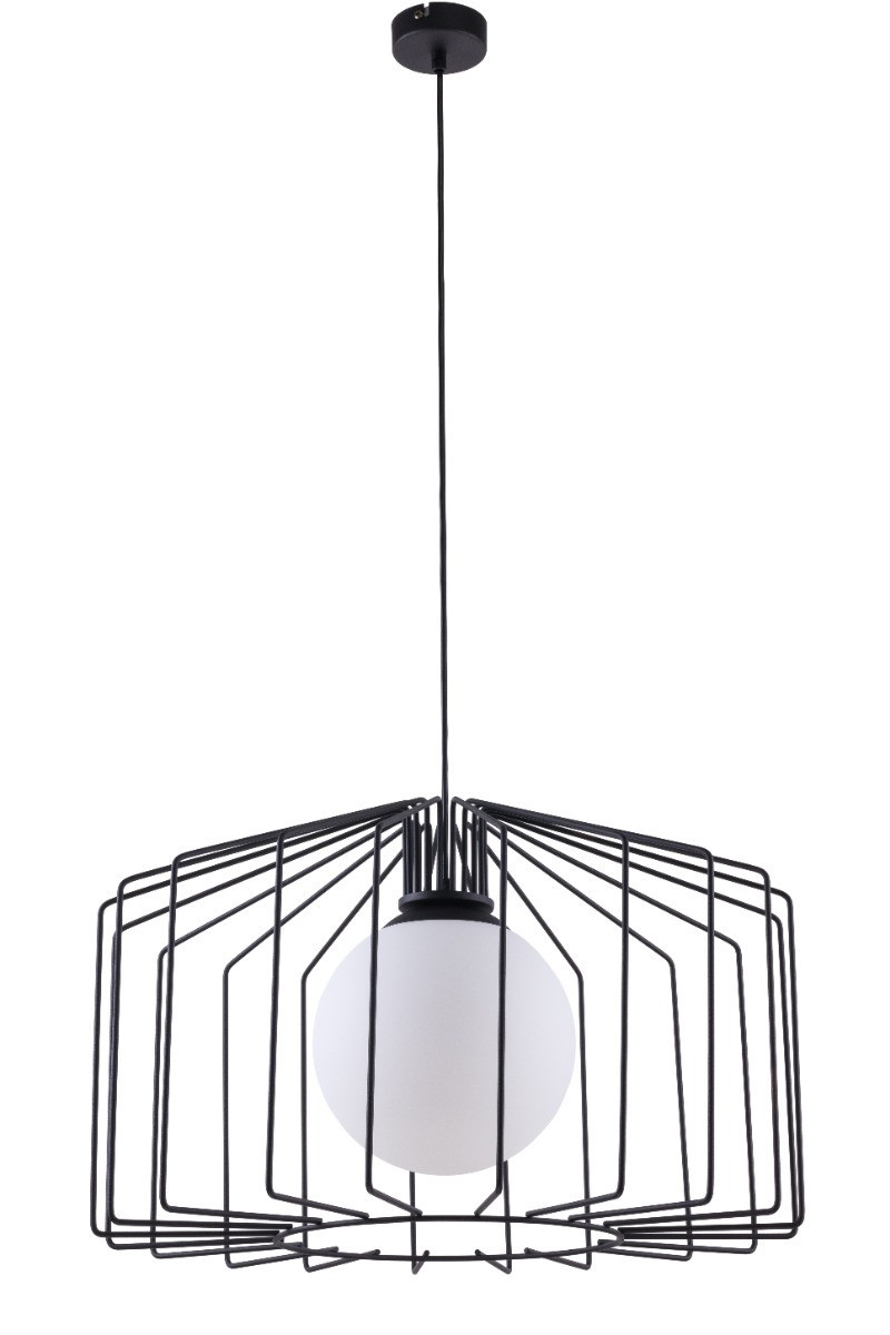 Lampa wisząca czarno-biała RAMOS 1xE27x60W wym: 100x38x38 cm Aldex