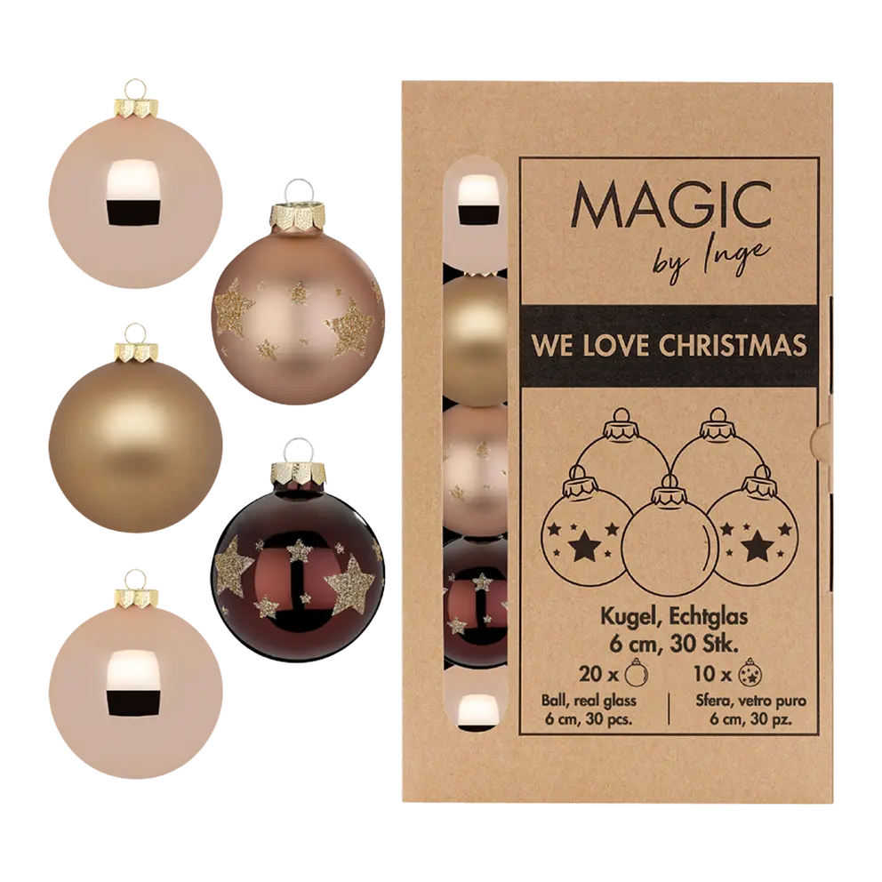 Weihnachtskugel-Set 30-teilig Magic