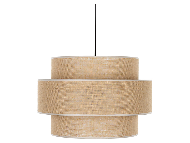 Lampa wisząca Calisto Juta 50 cm tkaninowa beżowa