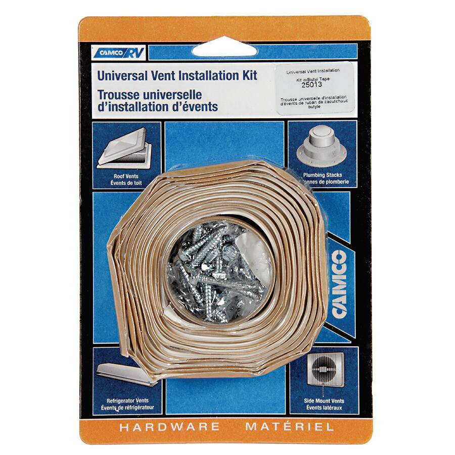 CAMCO 25013 Universal RV Vent Installation Kit, with Butyl Tape