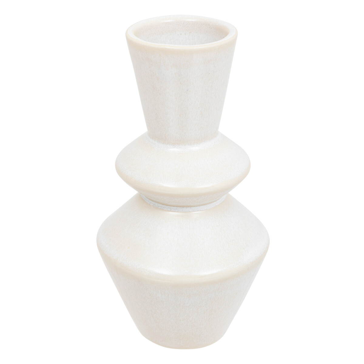 "Soleya" shaped specimen vase Ceramic, White, D.7 cm
