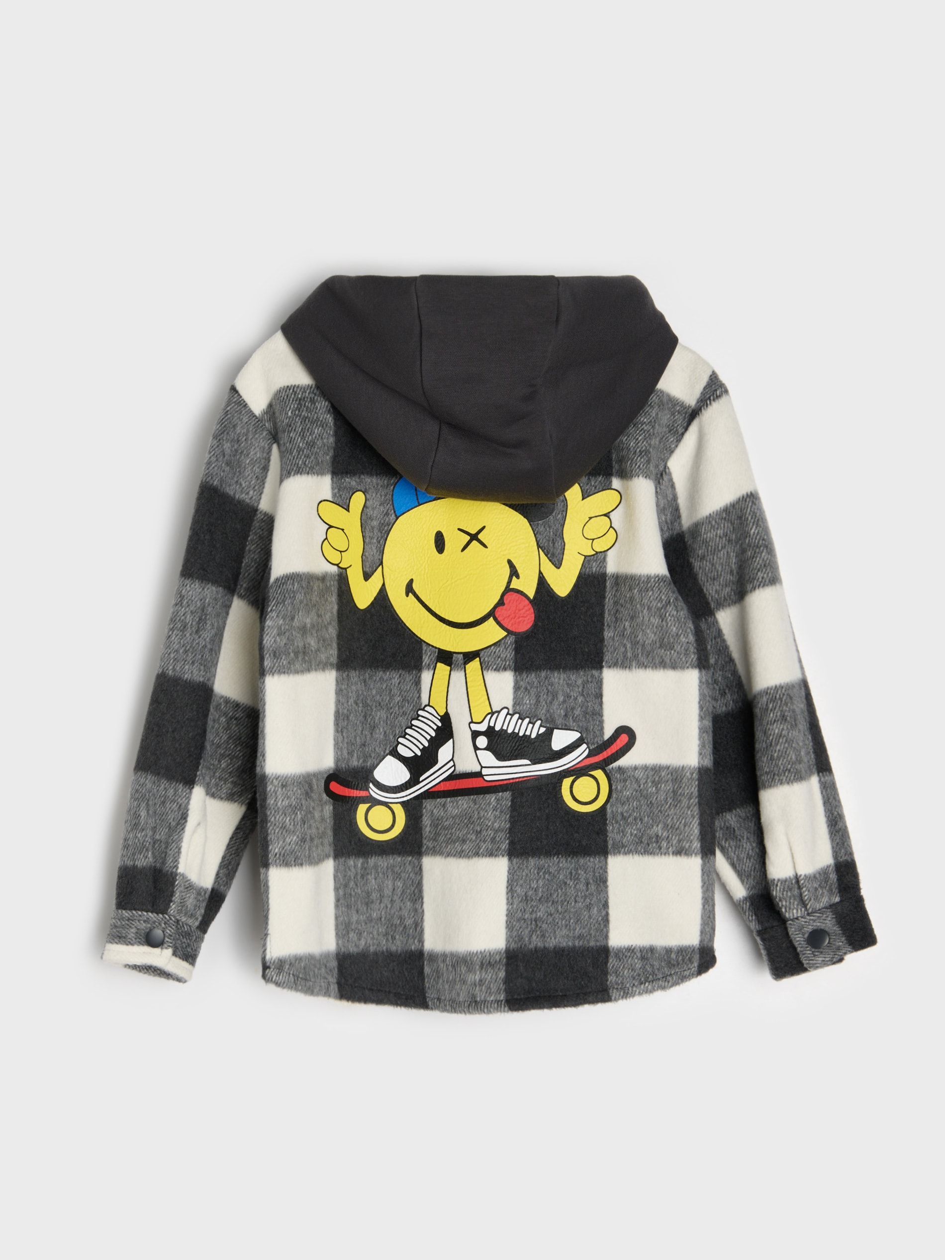Kurtka koszulowa w kratę z kapturem SmileyWorld®