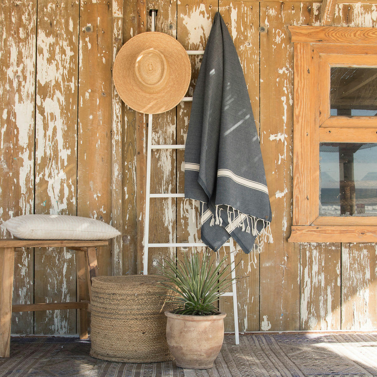 MARSA - Fouta coton  100x200 denim