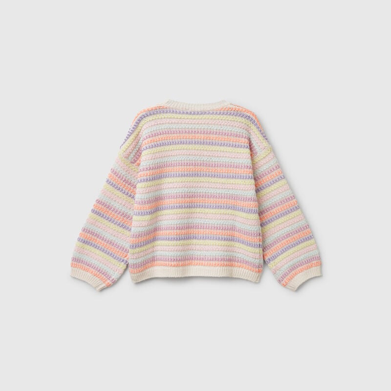 Sweater with multicolor stripes