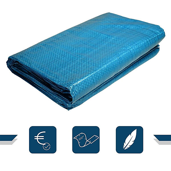 Bâche Peinture 10x15 m - TECPLAST - EC80PE - Bleue - Economique - Bâche de protection Peinture pour sol et meuble