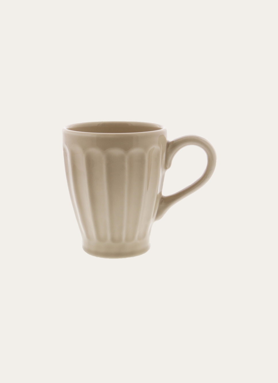 MUG CÔTELÉ EN FAÏENCE ROUGE