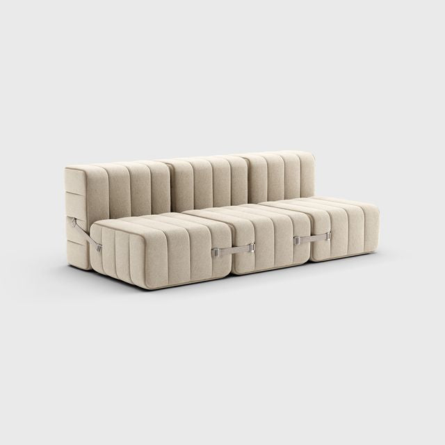 Curt-Set 6 - e.g. Flexibele 3-zitter - Jet - 9110 (Grijs   Beige)