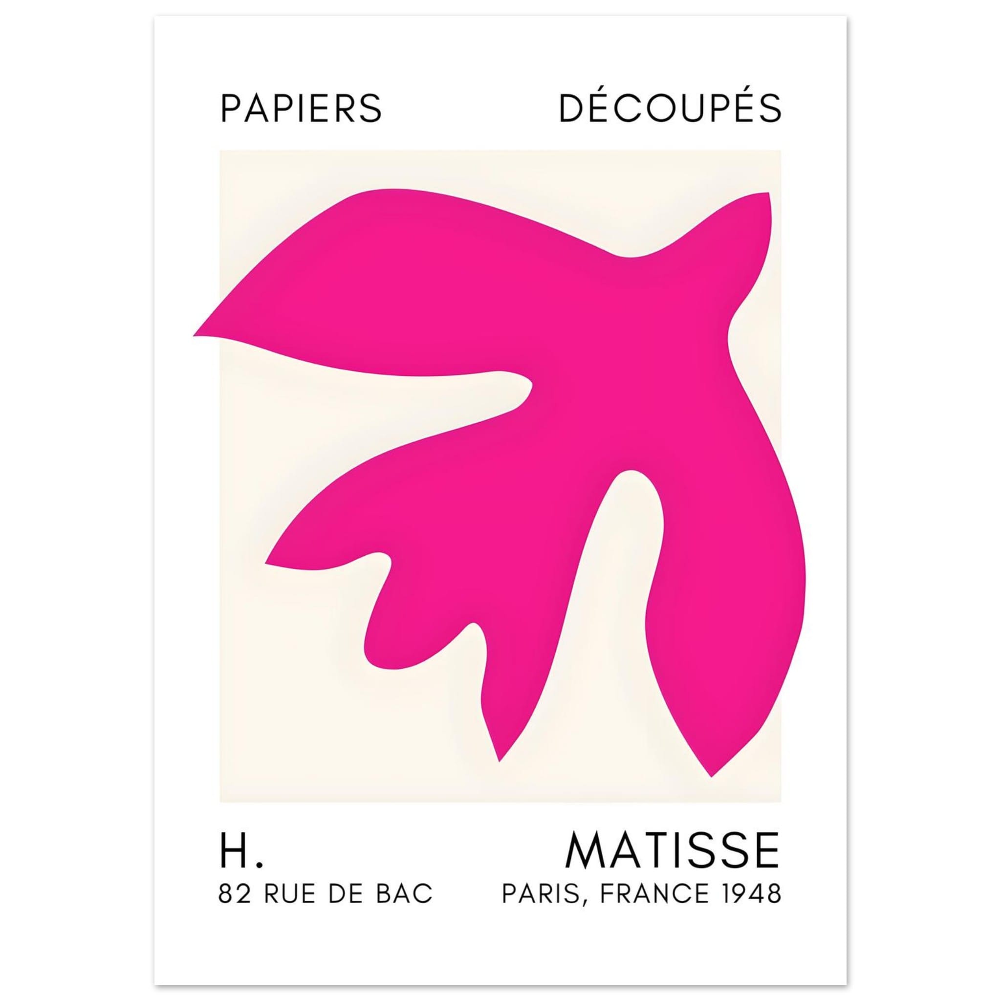 Artfulprints Poster Matisse – Floating forms pink  - 50x70 cm - Roze