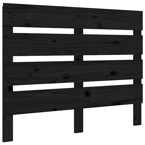 NNEVL Headboard Black 100x3x80 cm Solid Wood Pine
