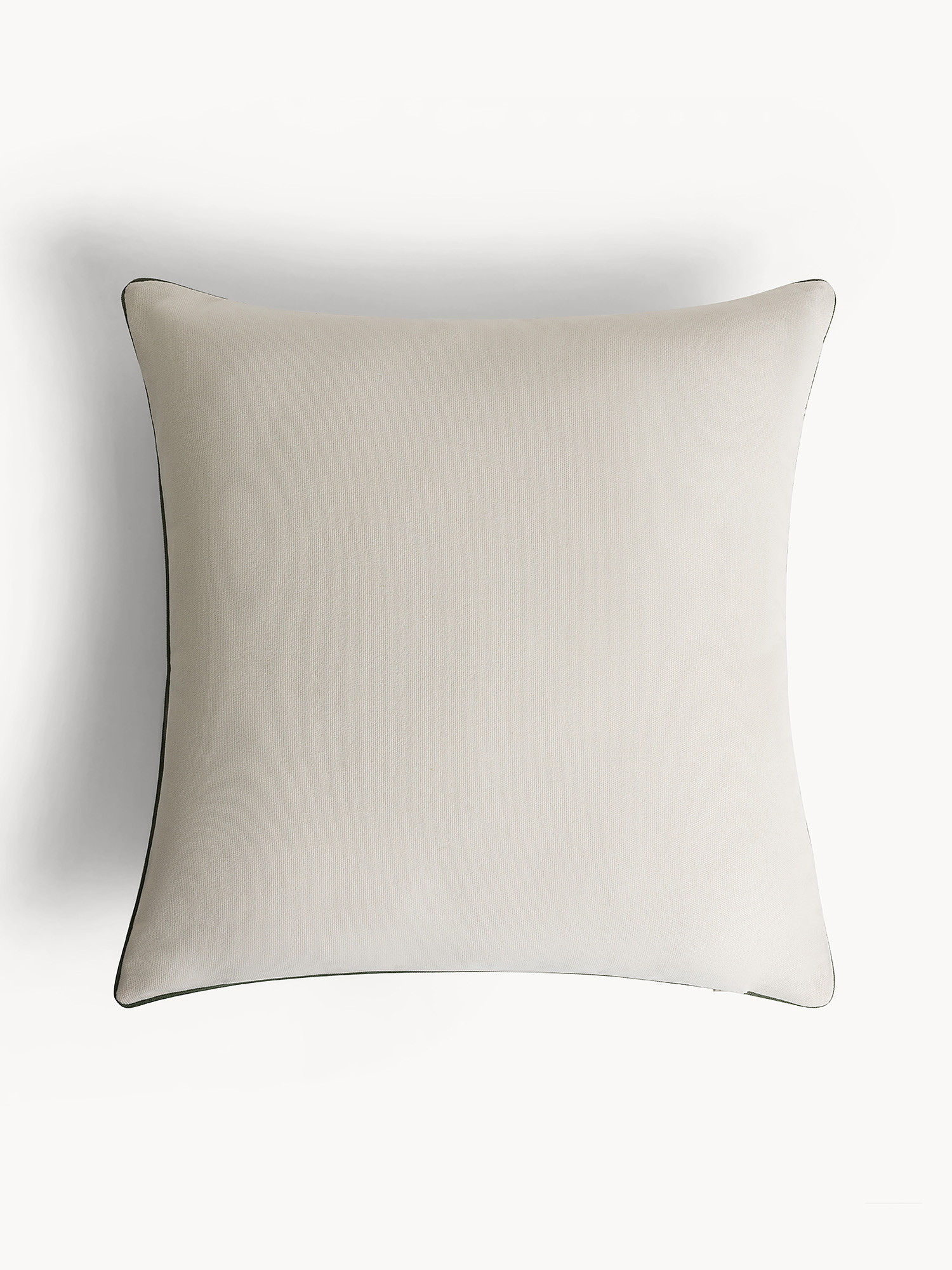 Cuscino 45x45 cm in velluto con stampato e piping a contrasto