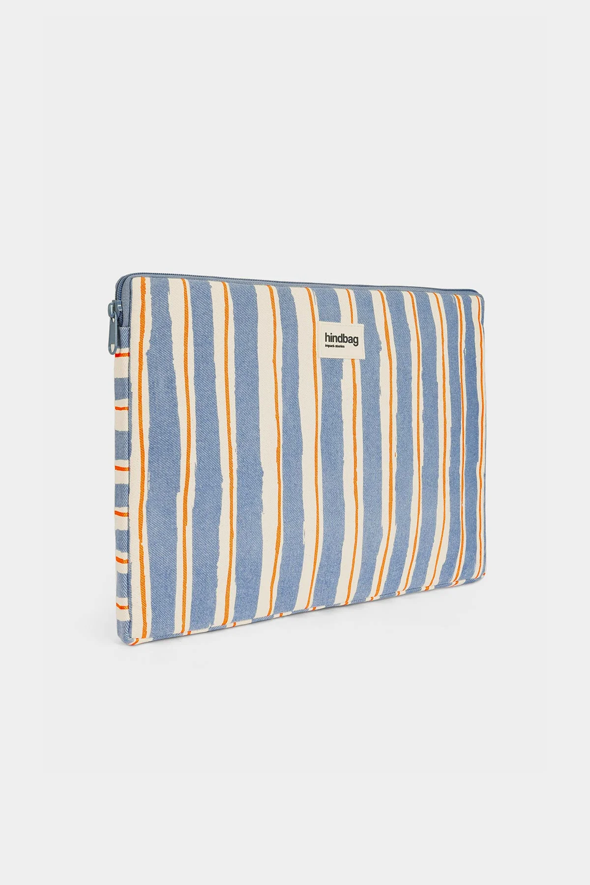 Housse d'ordinateur Ava Rayures Orange et Bleu