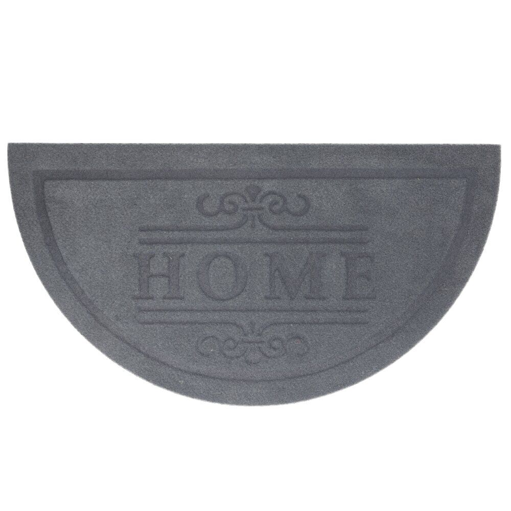 Tapis d'entrée noir Home forme demi-lune 60x40cm