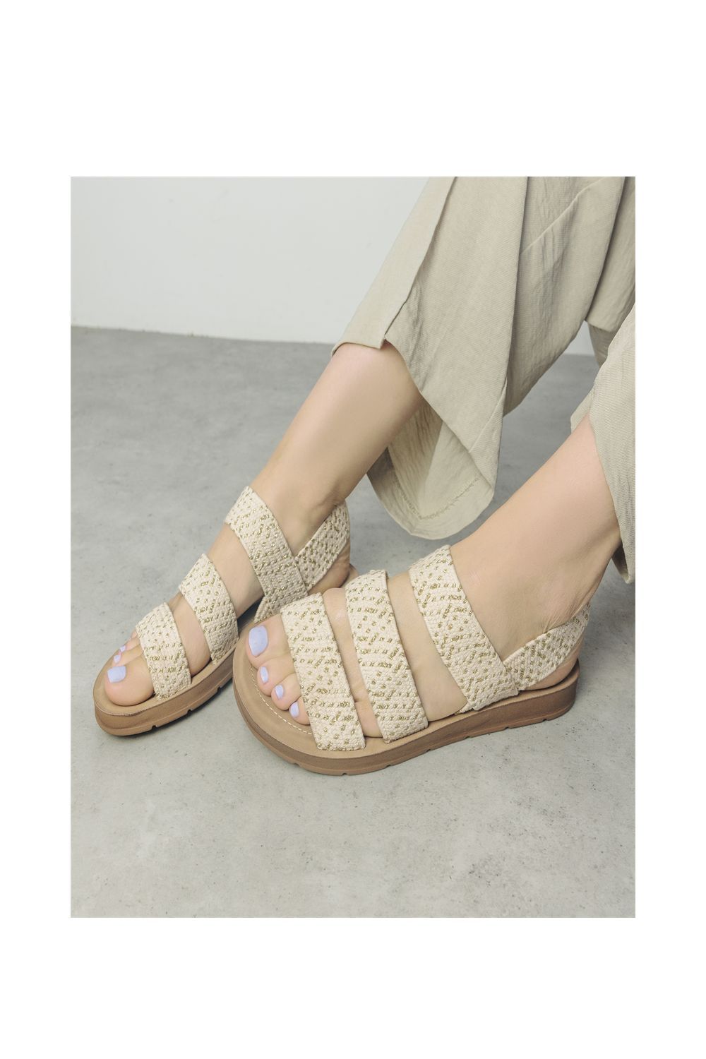 Moda In Pelle Kyomi' Textile Sandals