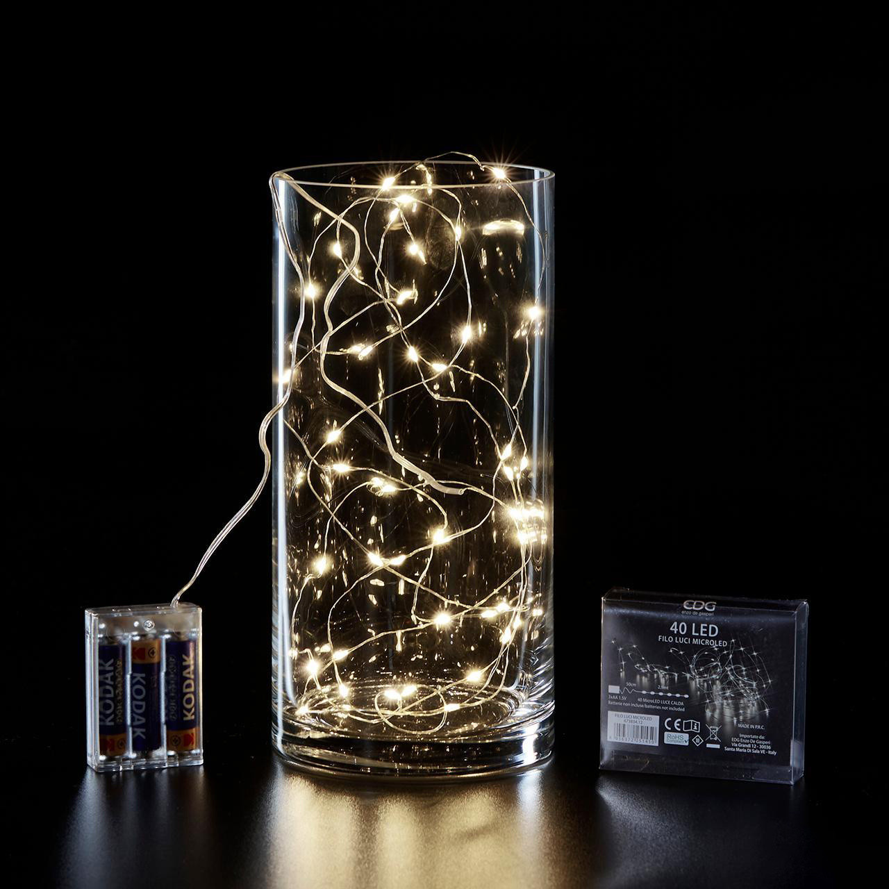 Filo 40 micro led a luce calda