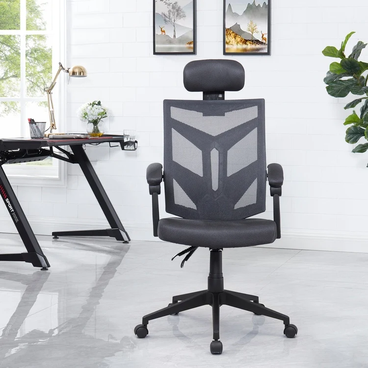Adjustable Office Chair with Headrest Ergonomic Desk Chair High Back Mesh Office Chairs with Lumbar Support with Wheels