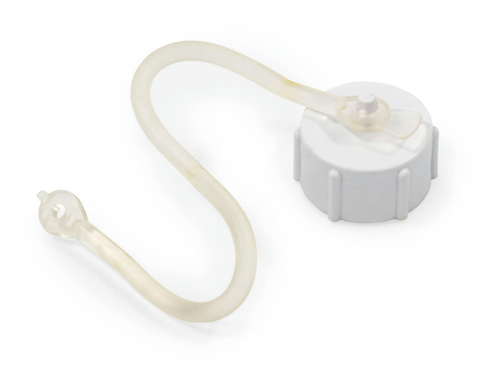 Camco 3/4-in Female Cap with Lanyard, White