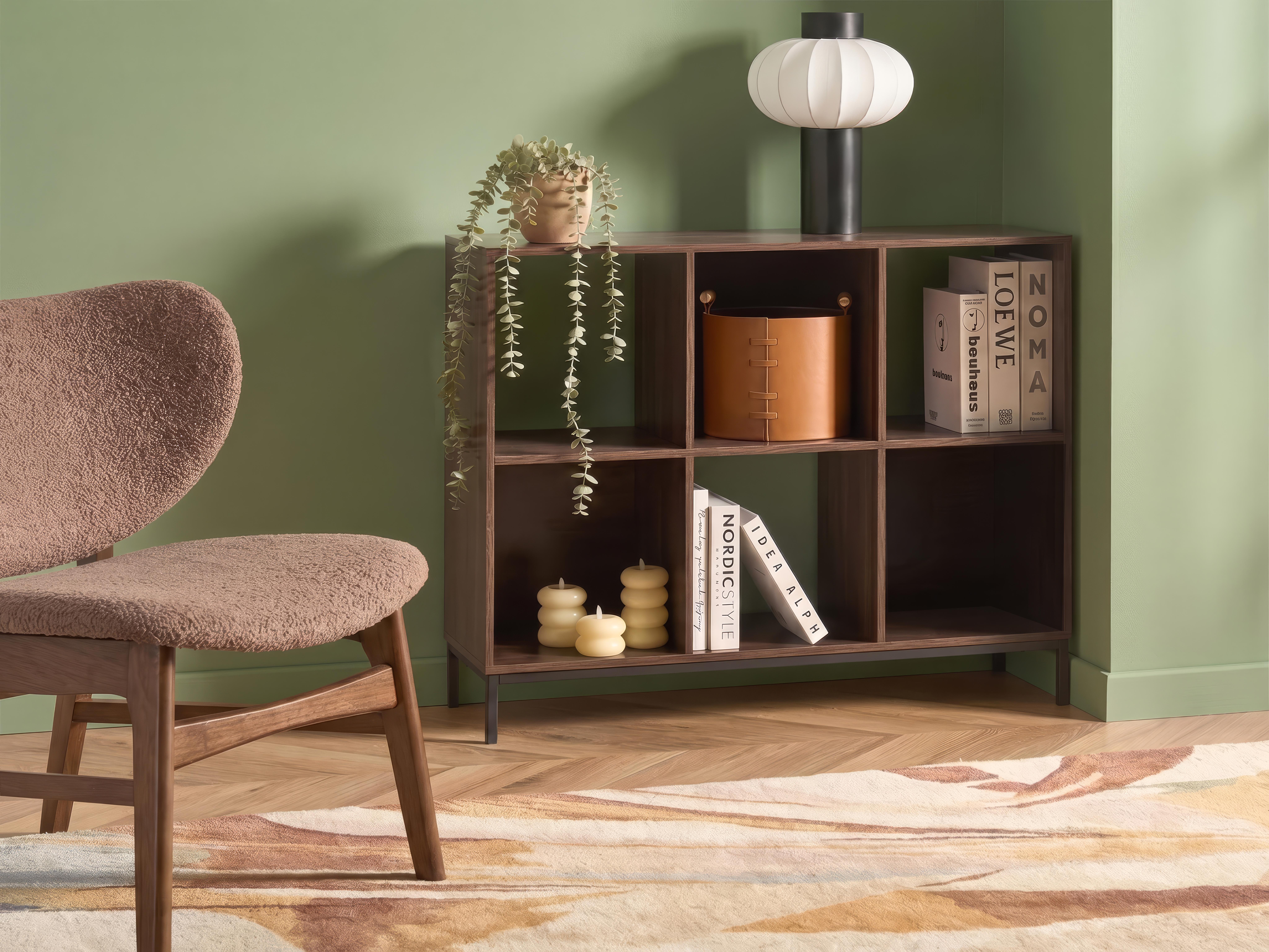Bookcase PEMBERTON 73 cm Dark Brown