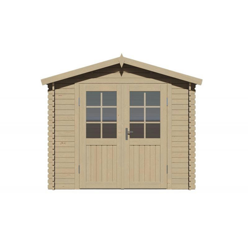 CHAMONIX - Abri de jardin de 6,4 m² en bois de pin et d'épicéa ép. 25 mm