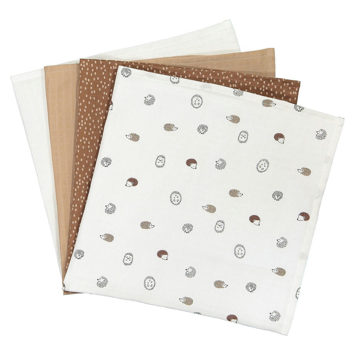Lot de 4 langes en coton
