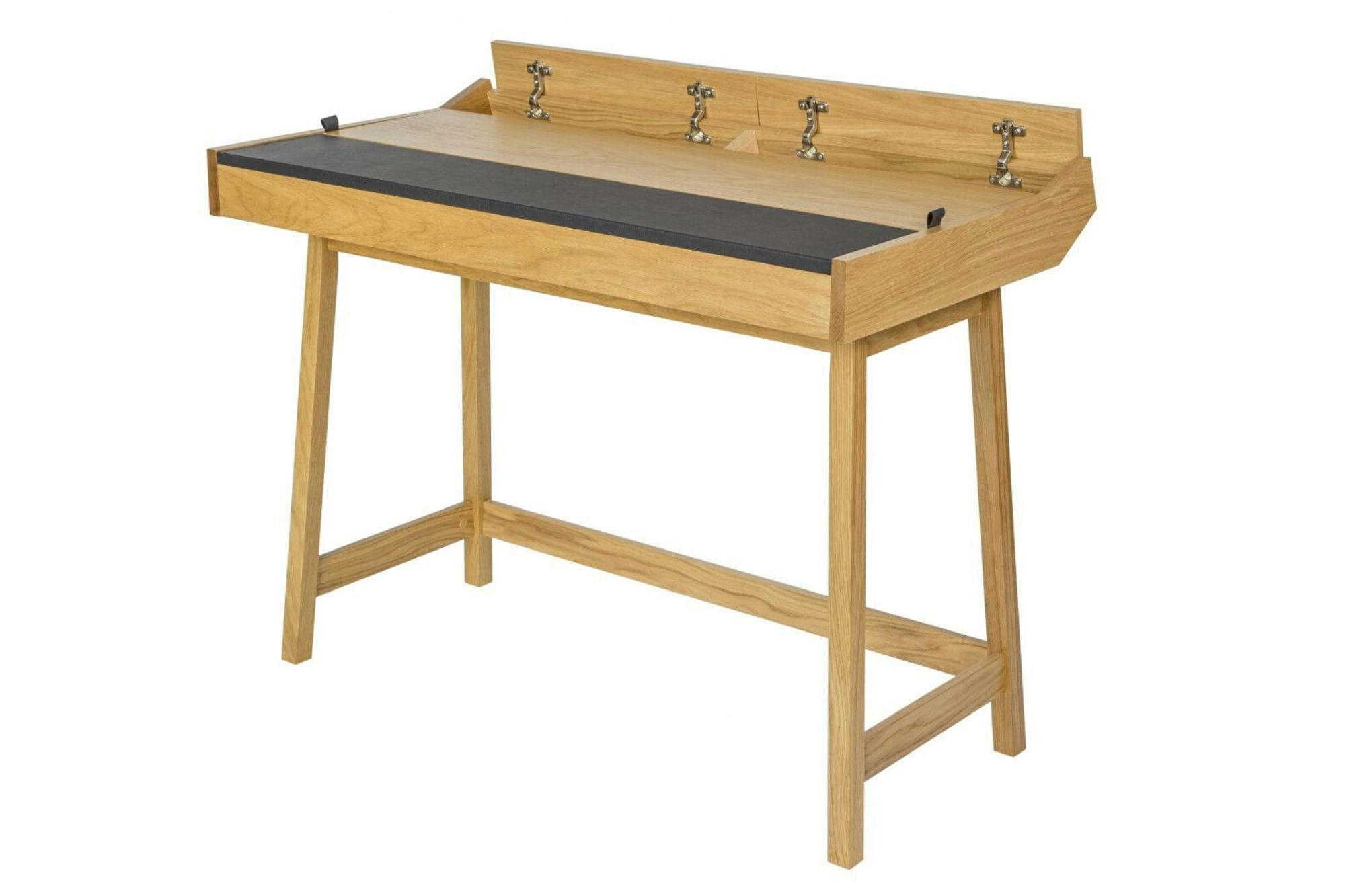 HARVARD - Bureau en bois et cuir