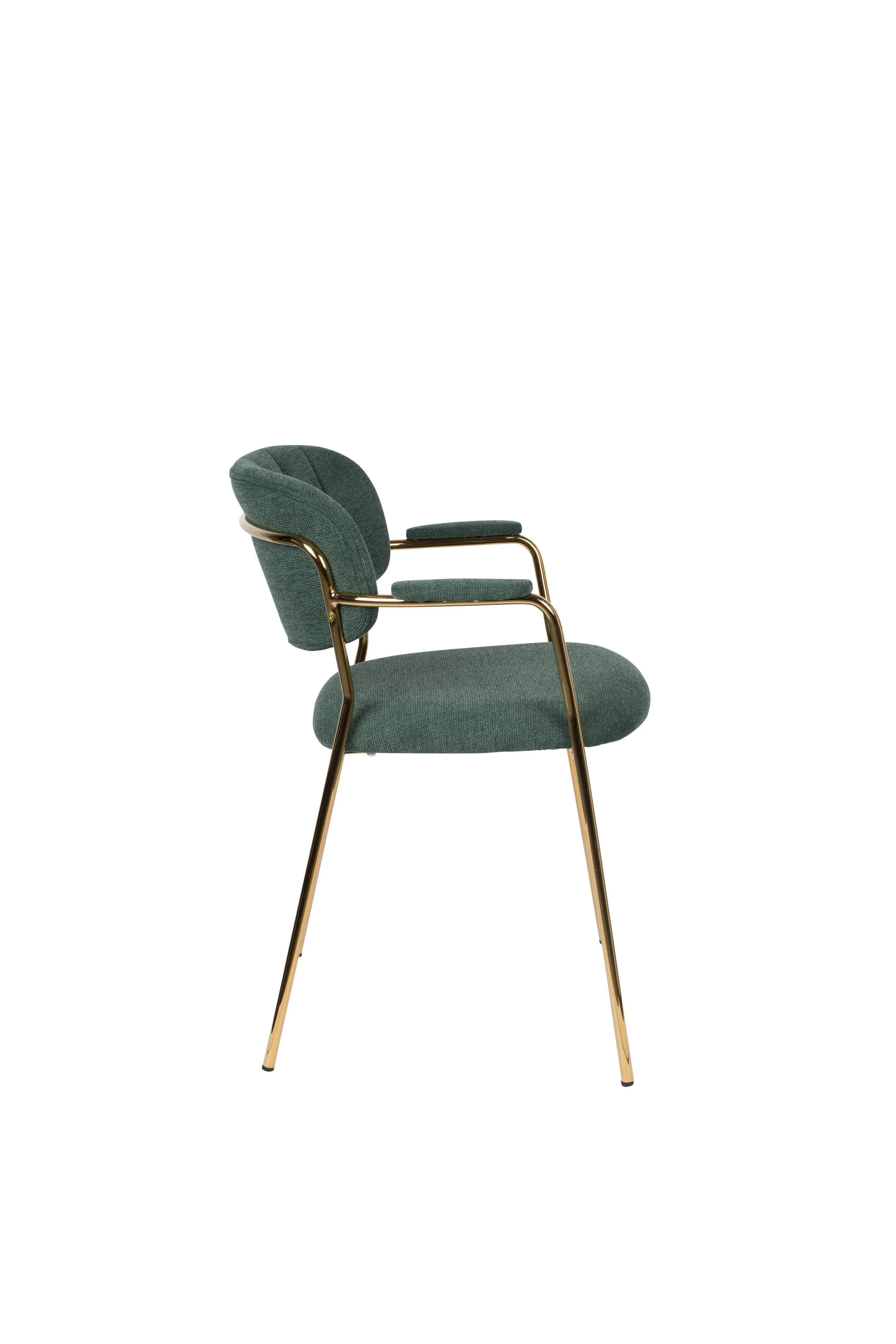 Set van 2 eetkamerstoelen Alina met armleuning