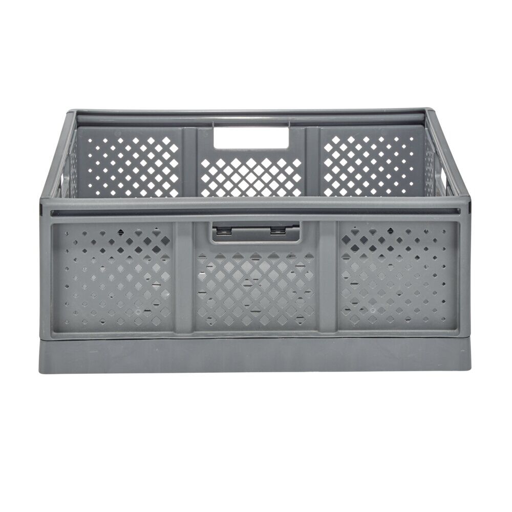 Casier pliant 40L plastique gris 54,5x16,5xH27,5m
