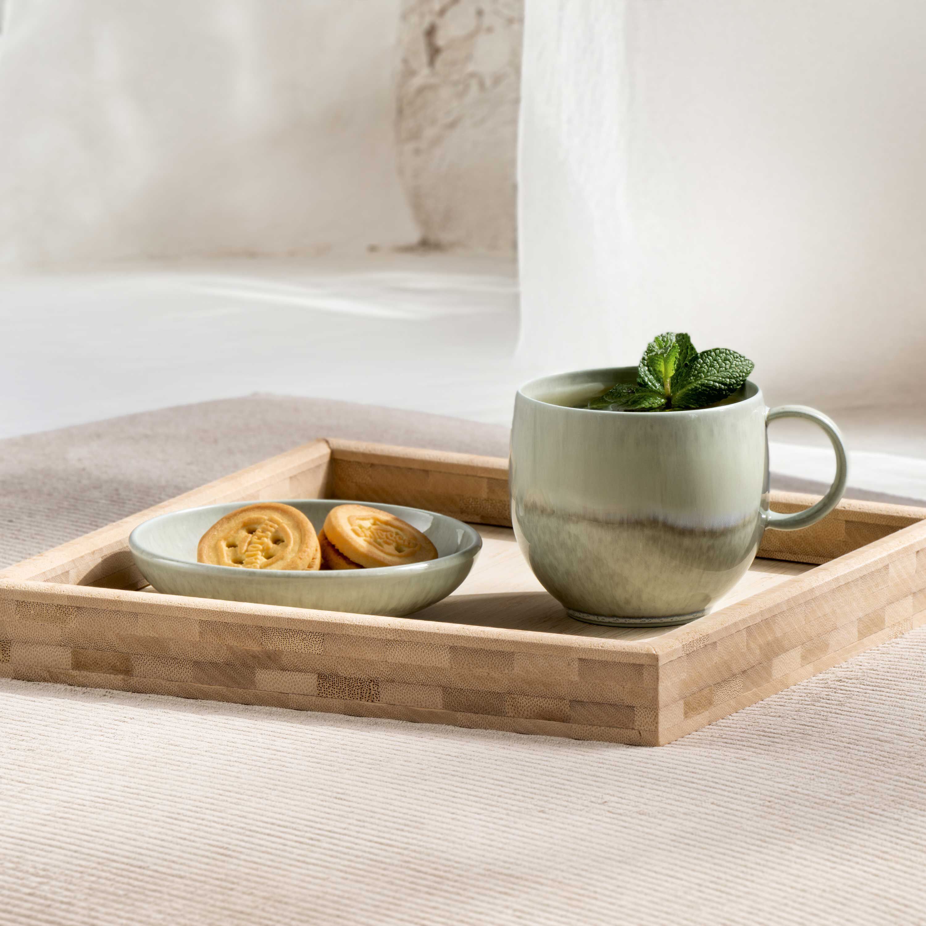 Perlemor Mug - Green, 7.2 oz, Premium Porcelain