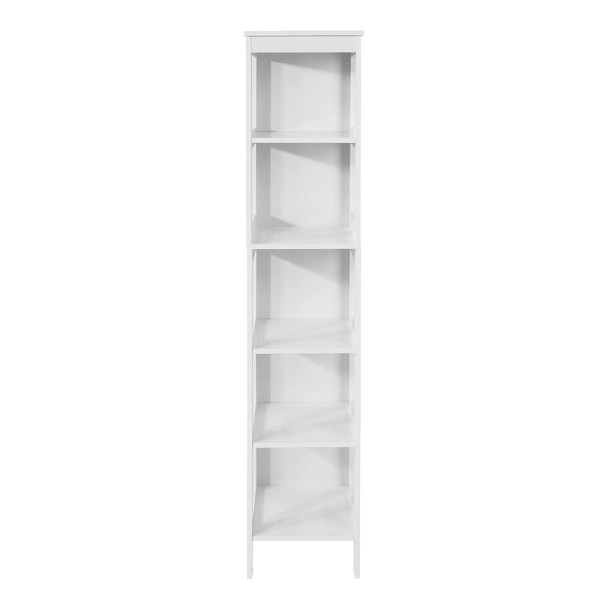 SoBuy Słupek łazienkowy z 5 półkami Biały 30x30x139cm Funkcjonalny BZR14-W