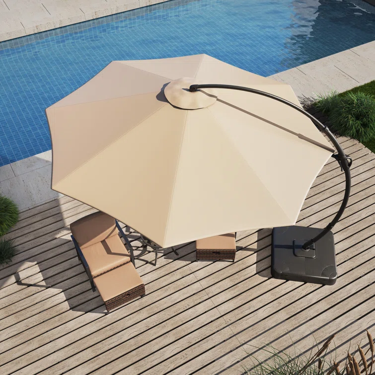 Ebonique Cantilever Umbrella with Base Included